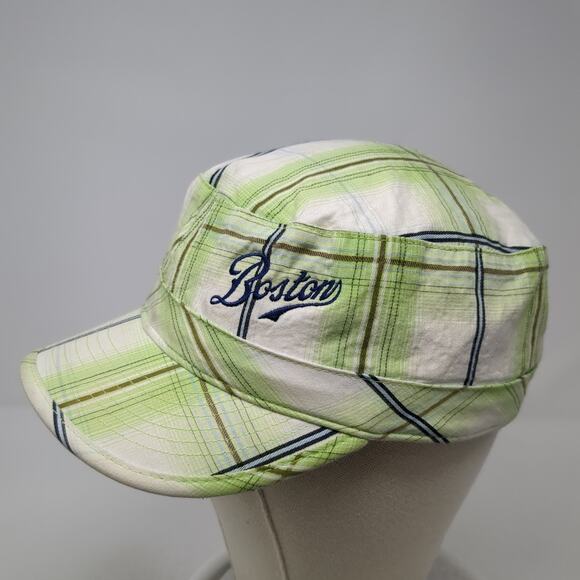 Boston Cadet Army Cap Multicolor One Size Adjustable Embroidered Plaid - Picture 3 of 9